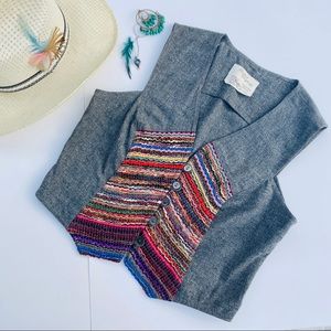 Vintage Parfait Originals inc. V-Neck multicolored hand yarned waistcoat vest